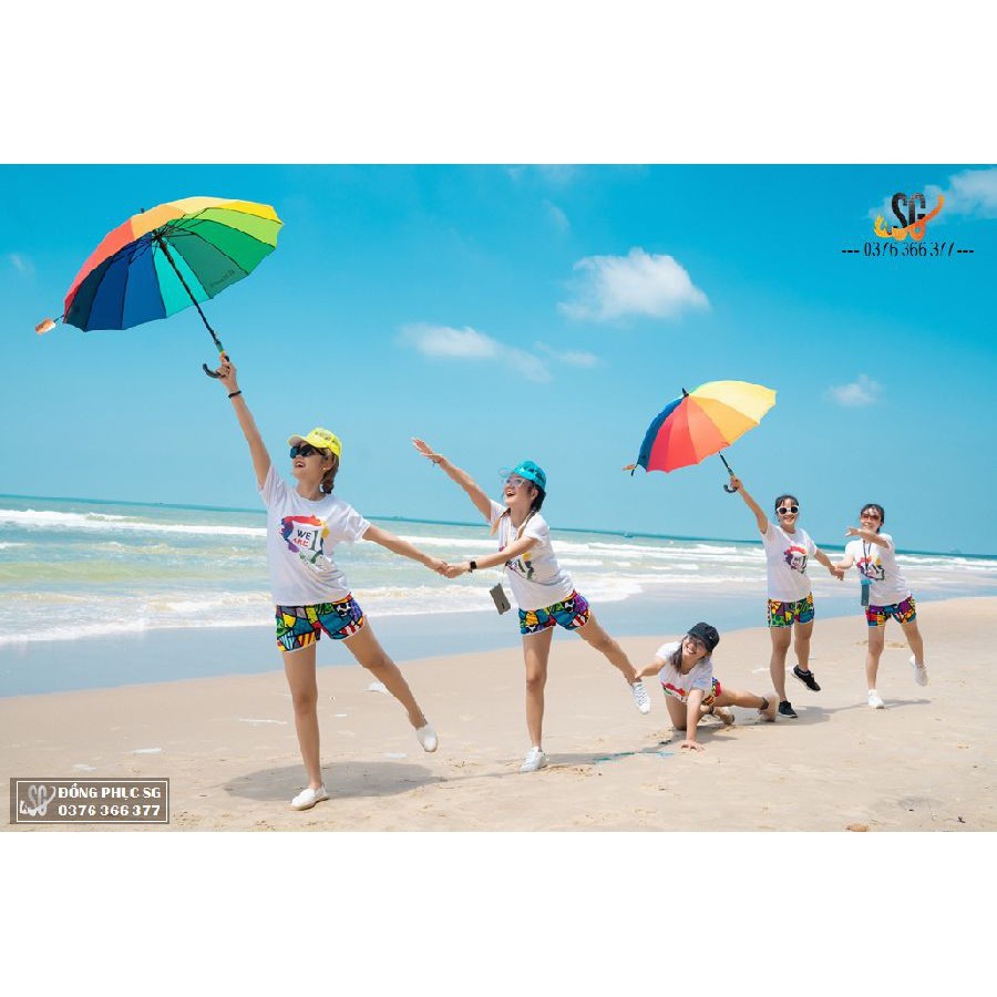 Quần đi biển nhóm nổi bật Quần đùi nam nữ đi biển có big size và trẻ em, nhanh khô QDB06 | SG