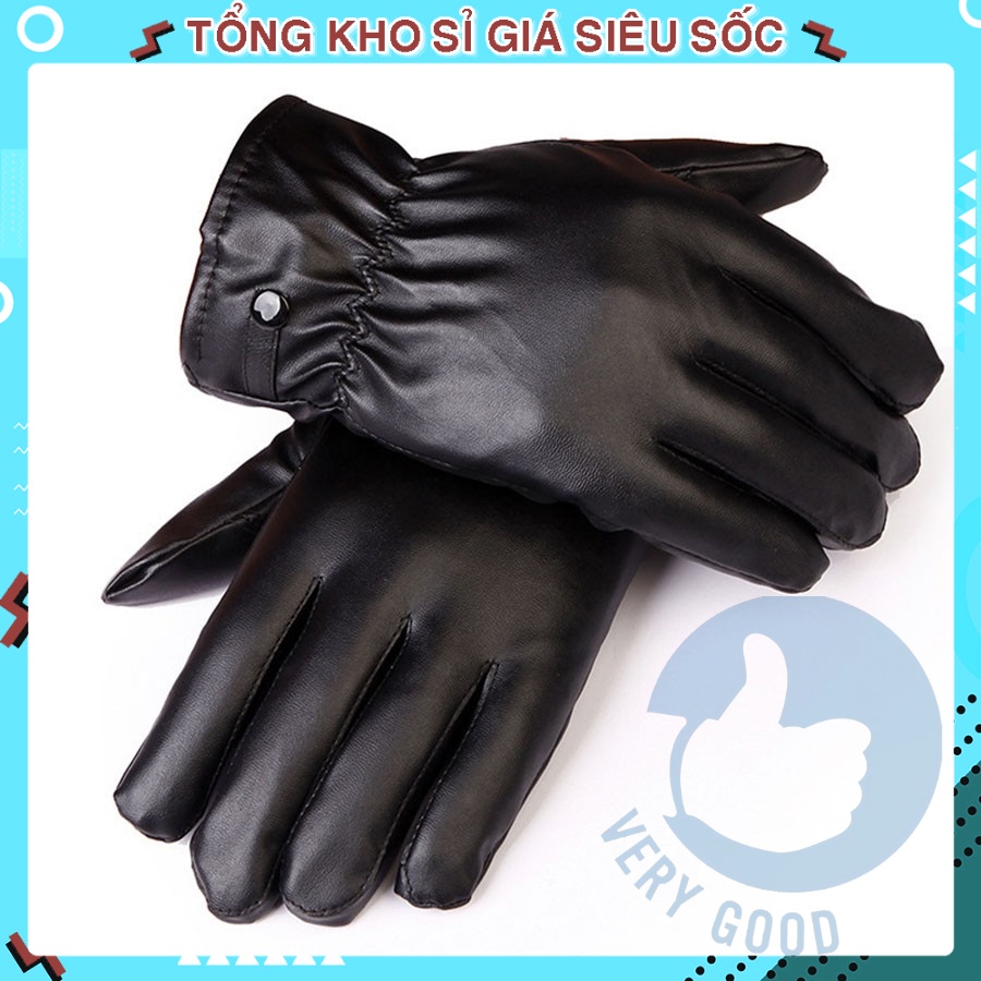 Găng tay da cảm ứng lót nỉ dành cho nam dieuphan