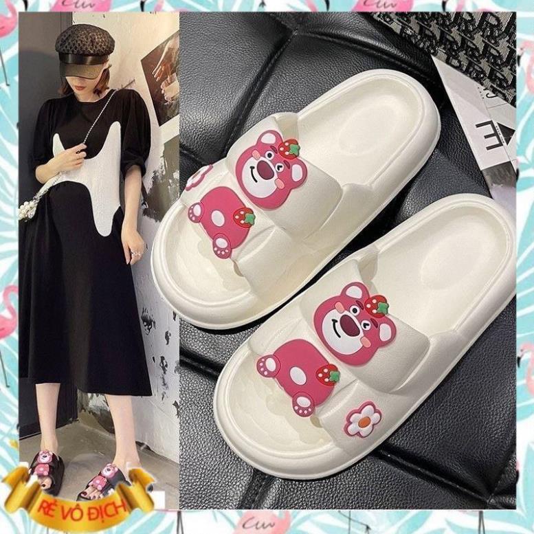 Dép bánh mì độn đế phao gấu dâu dis.neyy siêu xinh cực xinh