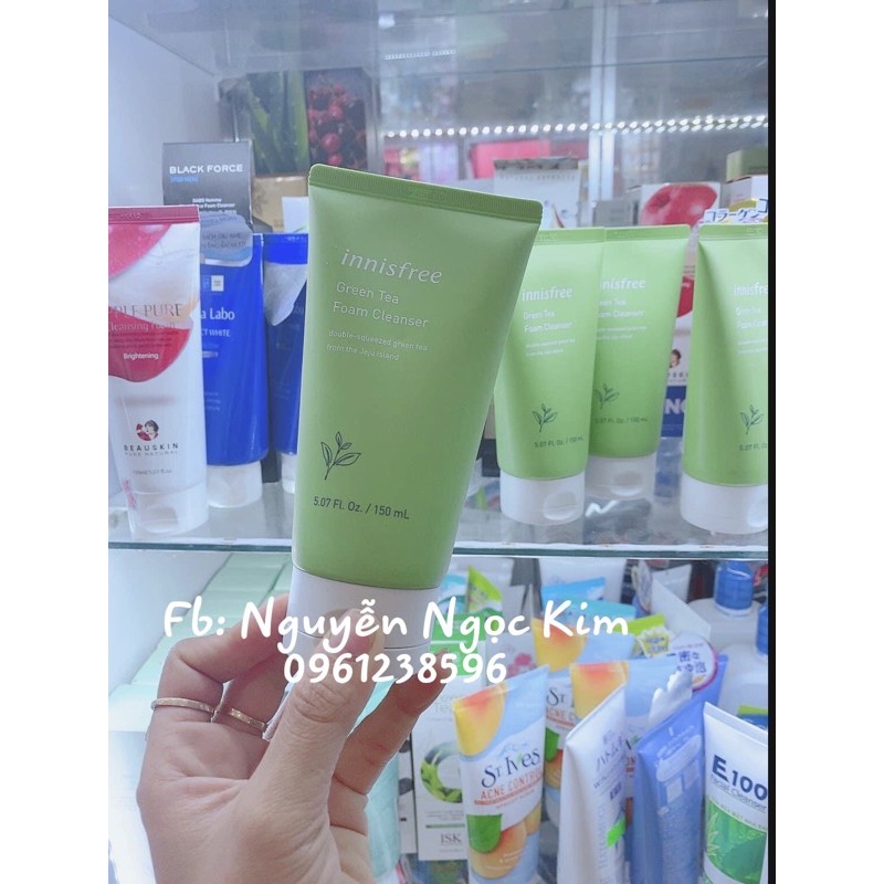 Sữa Rửa Mặt Trà Xanh innisfree - Sữa rửa mặt Tro Núi Lửa innisfree