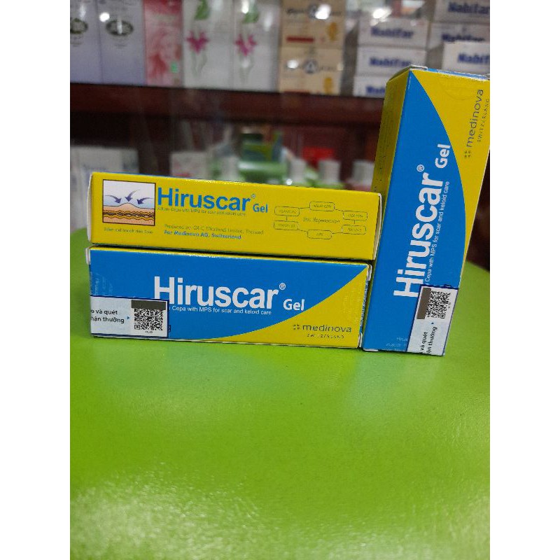 Hiruscar Gel_ Gel bôi sẹo lồi,sẹo lõm,sẹo thâm.Tuýp 5g