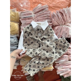 set vest balo bé trai + bộ nhung đen
