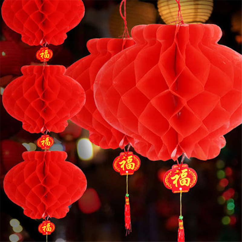 Lồng Đèn Giấy Chống Thấm Nước Thiết Kế Phong Cách Trung Hoa