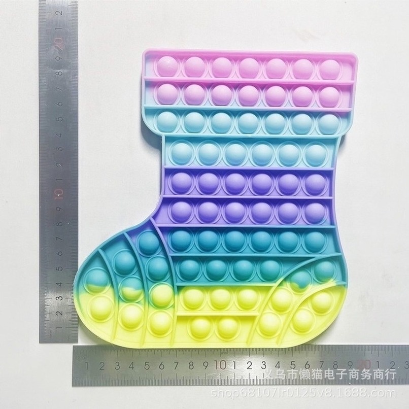 New Style 20cm Big Size Macaron Pop it fidget toys Unicorn Đẩy bong bóng Foxmind hình vuông Sưu tầm Cảm giác Giảm căng thẳng Nhu cầu Im lặng đẩy bong bóng pop it@SFVN
