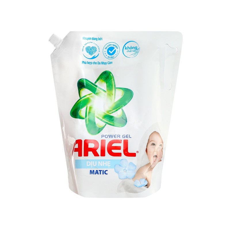 Nước Giặt Dịu Nhẹ Ariel Matic Túi 2,15kg