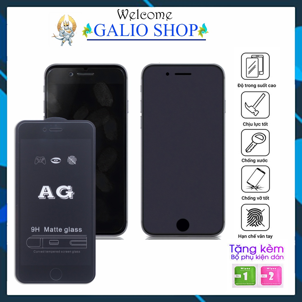 Kính cường lực chống vân tay Iphone 6 6s Plus 7 8 Plus X Xs Xsmax 11 Promax 12 Promax 13 pro max 14 pro max
