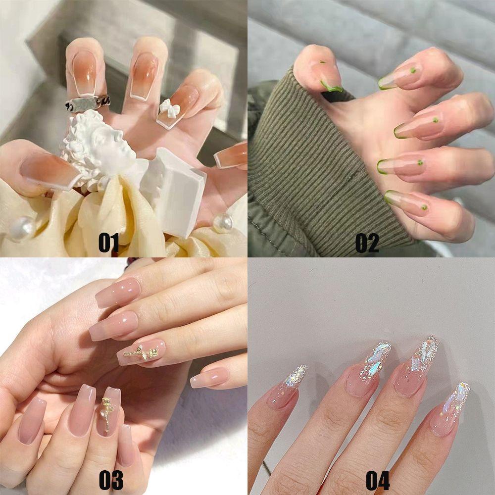 Bộ 24 Móng Tay Giả Múa Ba Lê Lấp Lánh
