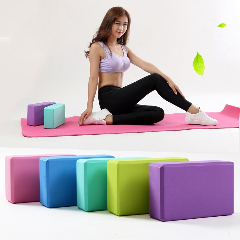 1 ĐÔI GẠCH TẬP YOGA, BLOCK TẬP YOGA XỐP EVA CAO CẤP, CHẤT LƯỢNG CAO