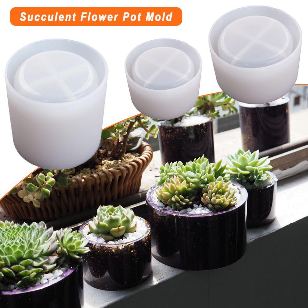 Khuôn Làm Chậu Hoa Bằng Nhựa Resin DIY