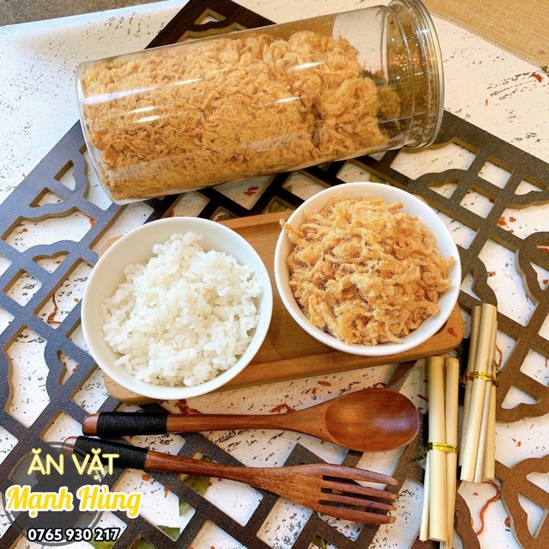 Chà bông xù hủ pet 250g Ăn vặt Mạnh Hùng ngon rẻ Sài Gòn