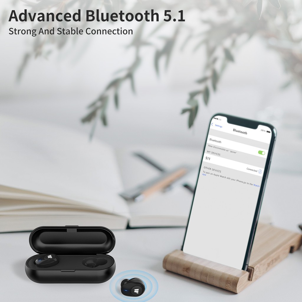 Tai nghe không dây S11 Bluetooth 5.1HIFI âm thanh chất lượng IPX6 không thấm nước chống ồn thích hợp cho oppo Xiaomi vivo iPhone iOS PC