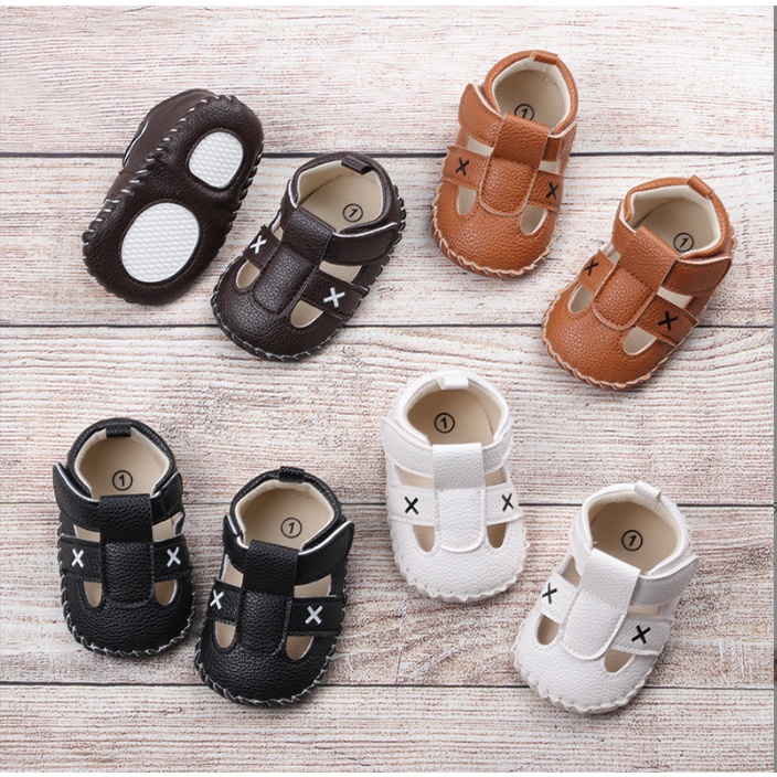 Giày tập đi cho bé từ 0 - 2 tuổi, giày sandal cho bé 4 mùa đế mềm cho bé trai