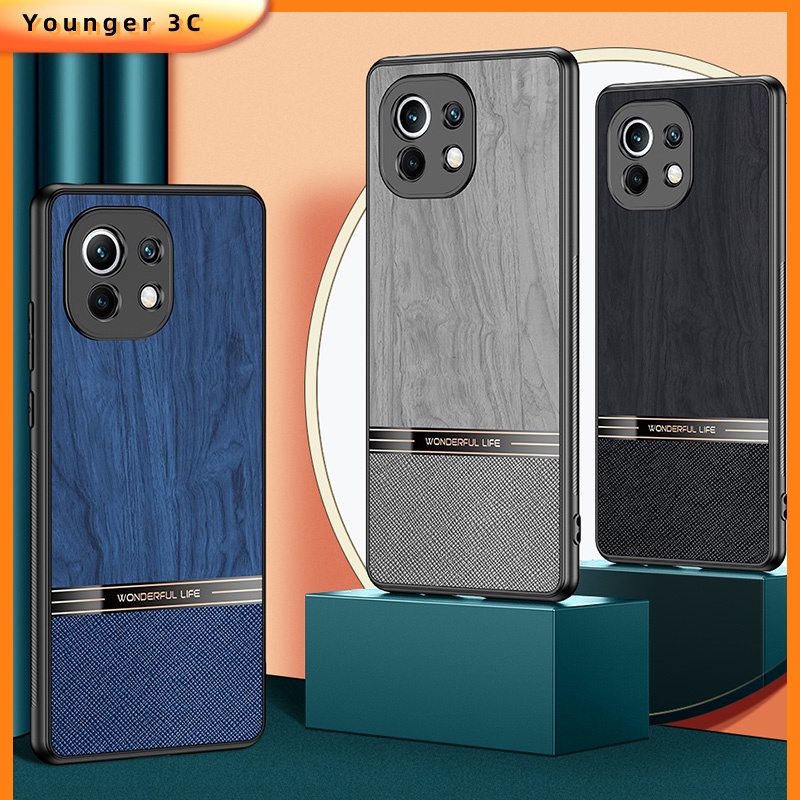 Ốp Điện Thoại Da Vân Gỗ Cho Xiaomi K40Pro K40s K50Pro 11 11Pro 11U 12 12Pro Redmi Note10 10Pro 11Pro 11 11T 11Tpro Note11TPro