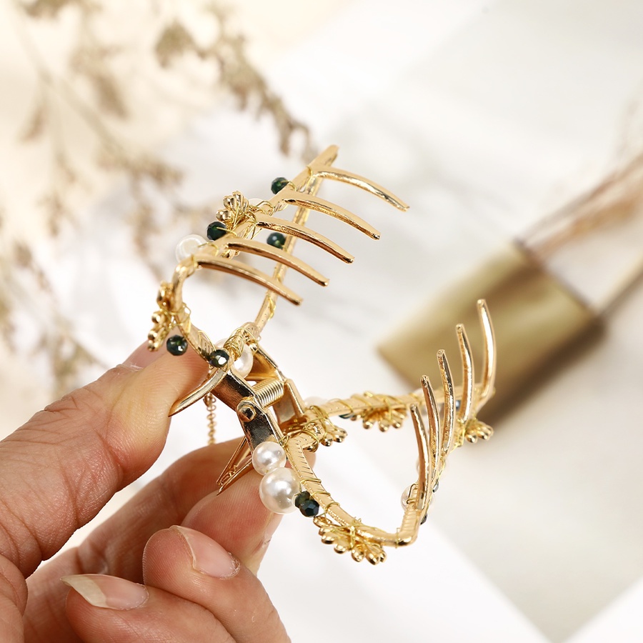 Kẹp Tóc Hình Hoa Đính Ngọc Trai Nhân Tạo Thời Trang