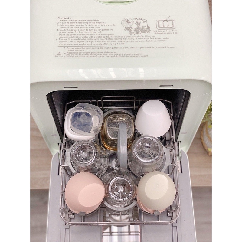 Máy rửa bình sữa Agii 03 cao cấp 4in1 rửa bình, sấy khô, tiệt trùng UV, lưu trữ