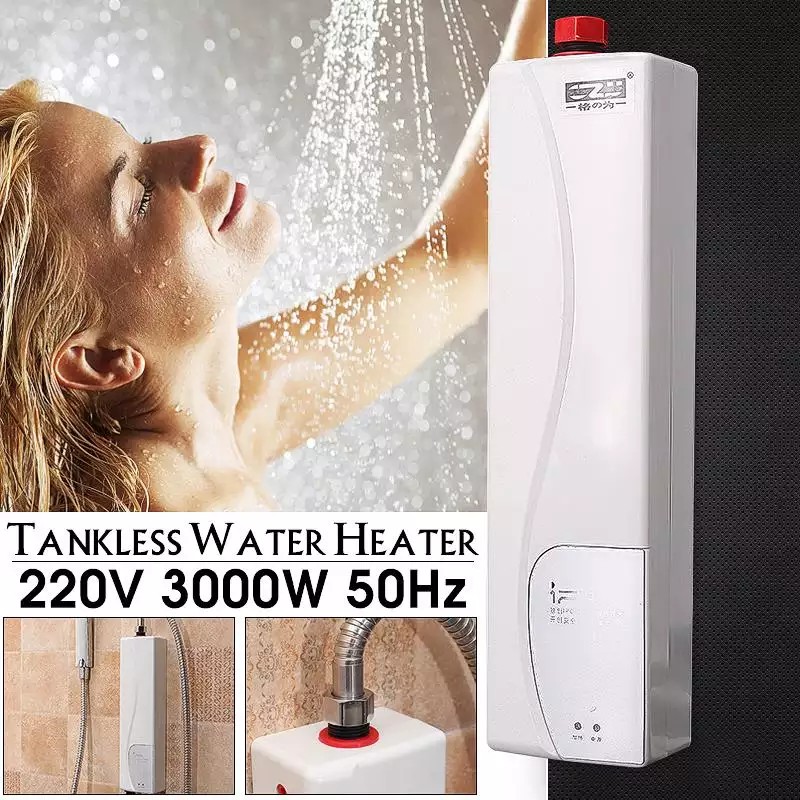 Máy nước nóng gia đình mini không bình chứa, máy nước nóng mini tức thì thích hợp cho nhà bếp và phòng tắm 220V 300_NCLZ