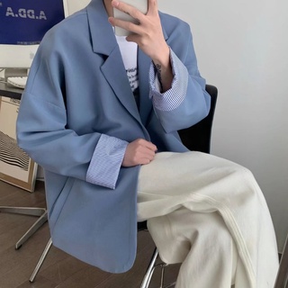 ✦ AFFLIGE ✦Áo khoác vest dài tay dáng rộng màu trơn thời trang xuân thu phong cách Hàn Quốc cho nam | BigBuy360 - bigbuy360.vn