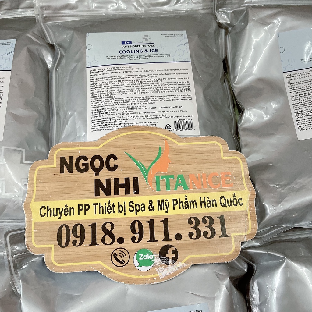 Mặt Nạ Bạc Hà Làm Mát Da Dr.Innoderm Soft Modeling Mask Cooling & Ice 1kg