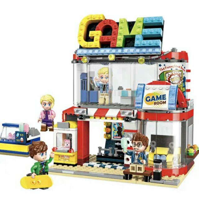 Bộ lắp ráp lego thành phố sôi động sắc màu