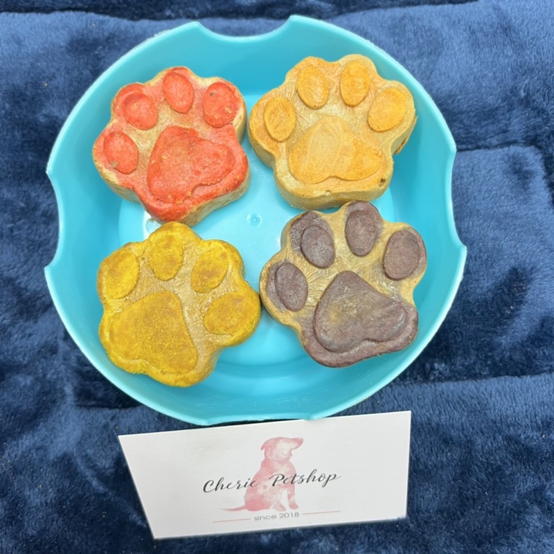 Bánh thịt xay sấy khô, bánh chân mèo đông khô, snack thưởng cho chó mèo