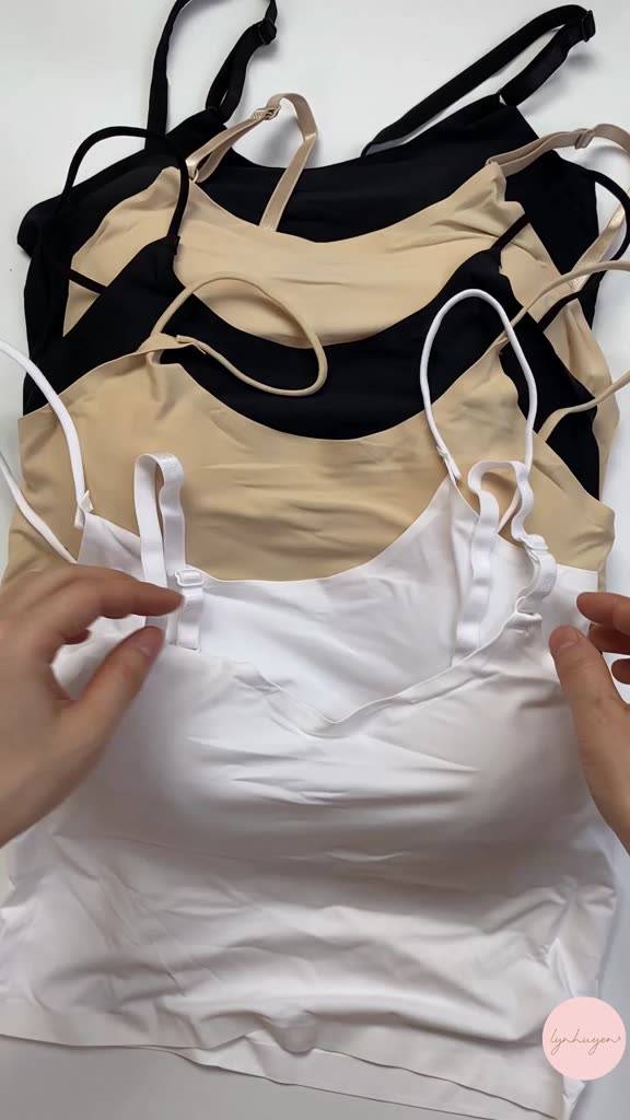 Áo 2 Dây Nữ Su Trơn Có Mút Ngực Croptop Lynhuyen A008 | BigBuy360 - bigbuy360.vn