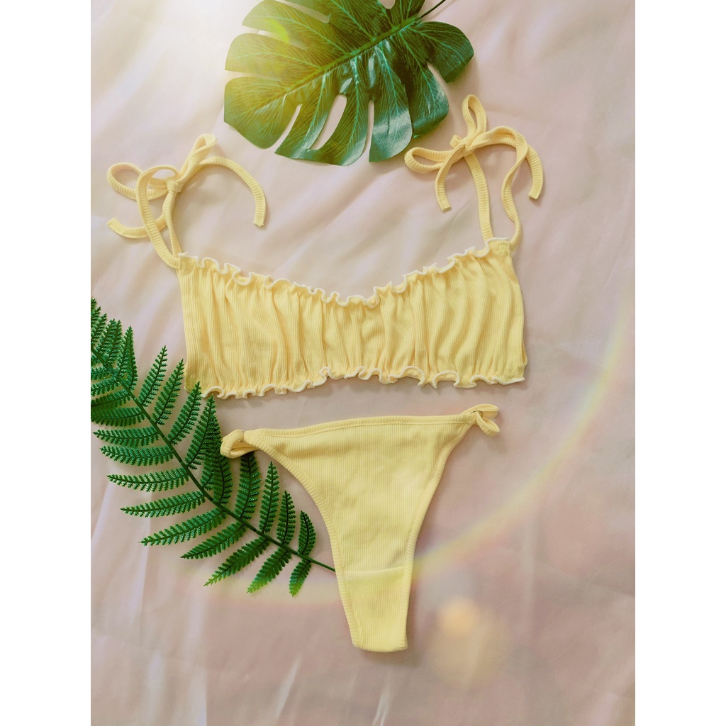 Set bikini thun gân hàng may thiết kế - BK02 | BigBuy360 - bigbuy360.vn
