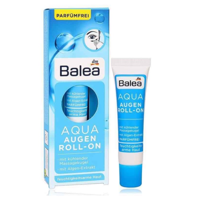 Lăn dưỡng mắt Balea Aqua Đức 15ml, lăn mắt mát xa giảm thâm quầng mắt - Shop Viloet