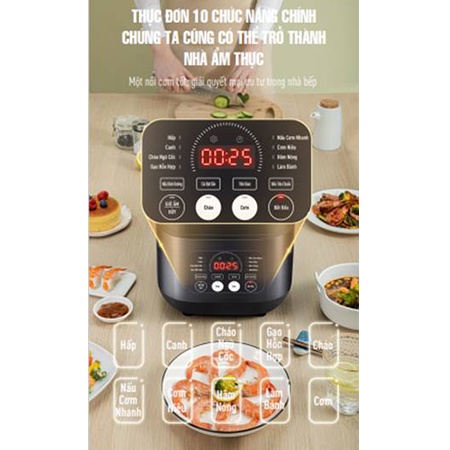 Nồi cơm điện Supor SF40FC996A-nồi cơm điện tử 1l5- 860W tiết kiệm điện-chống dính-bảo hành 12 tháng toàn quốc