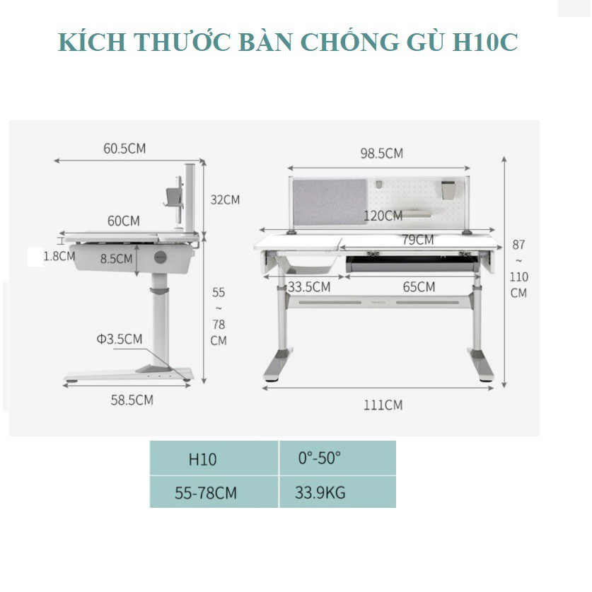 Bàn Chống Gù H10C [Chính hãng SIHOO]_Bàn học chống gù chống cận thông minh | BigBuy360 - bigbuy360.vn