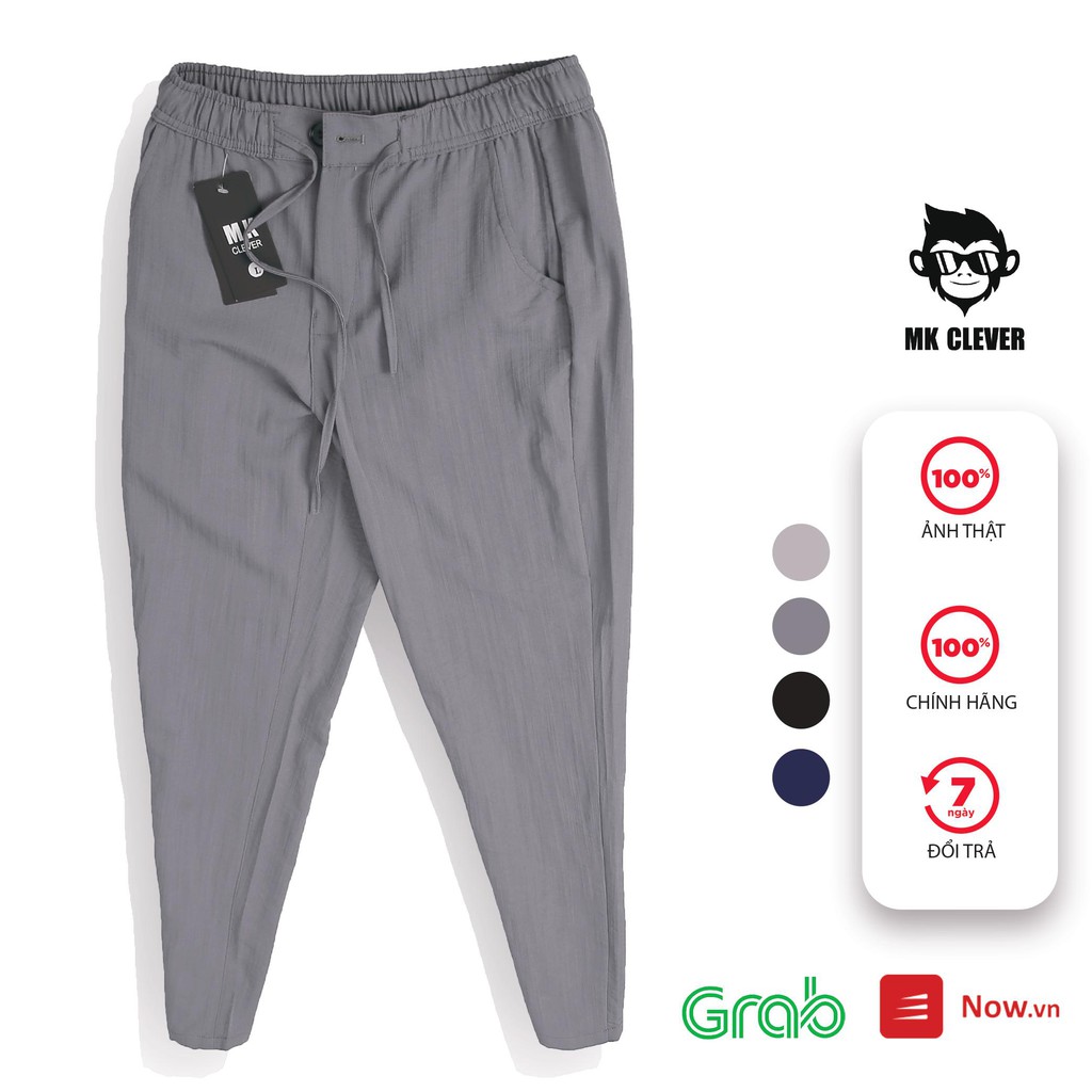Quần đũi xước slimfit MK CLEVER, Chất liệu vải đũi xước siêu mát, co giãn tốt, form slimfit ôm gọn - QDX03