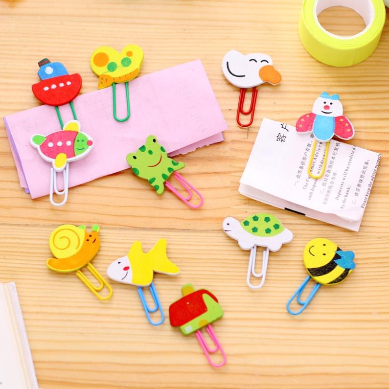 Kẹp giấy hoạt hình KOLANO kim kẹp giấy kiêm bookmark sổ họa tiết hoạt hình đáng yêu nhiều màu SC-001425