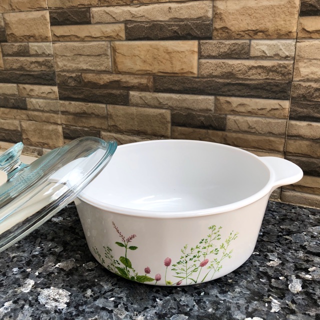 Nồi thuỷ tinh tròn Pháp Corningware P-12-22-PVG 1.25L-2.25L Provence Garden