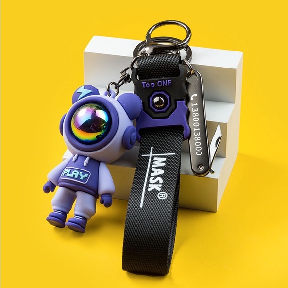 Móc khóa xe máy phi hành gia cute dễ thương, móc chìa khoá xe máy, ô tô phụ treo balo túi xách tiện lợi hot trend Bolita