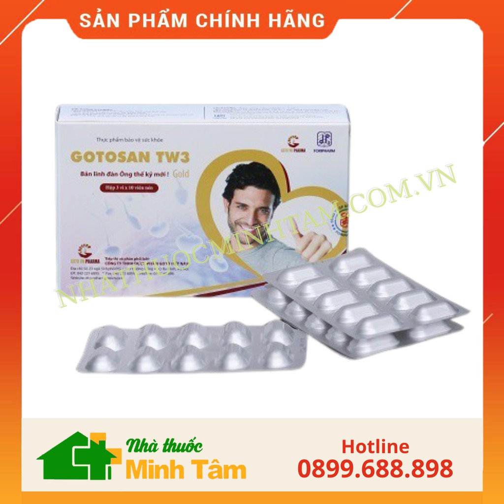 GOTOSAN TW3 - Hộp 30 viên và 60 viên  dành cho nam giới