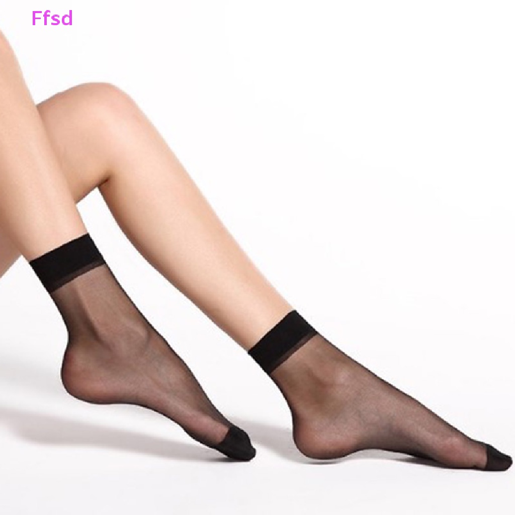 {Ffsd} Set 10 Đôi Vớ Ngắn Siêu Mỏng Trong Suốt Co Giãn Đơn Giản Cho Nữ * Hàng Bán Chạy