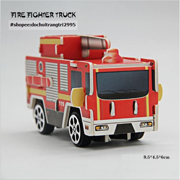 Mô hình 3D tự ráp các loại xe công trình