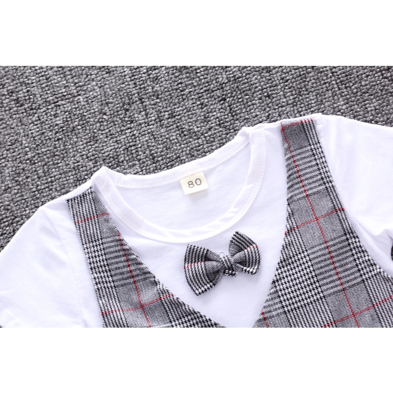 Set Đồ Mùa Hè Gồm Áo Ba Lỗ Và Quần Ngắn Phong Cách Anh Quốc Thời Trang Mùa Hè Mới Cho Bé Trai 0-5 Tuổi