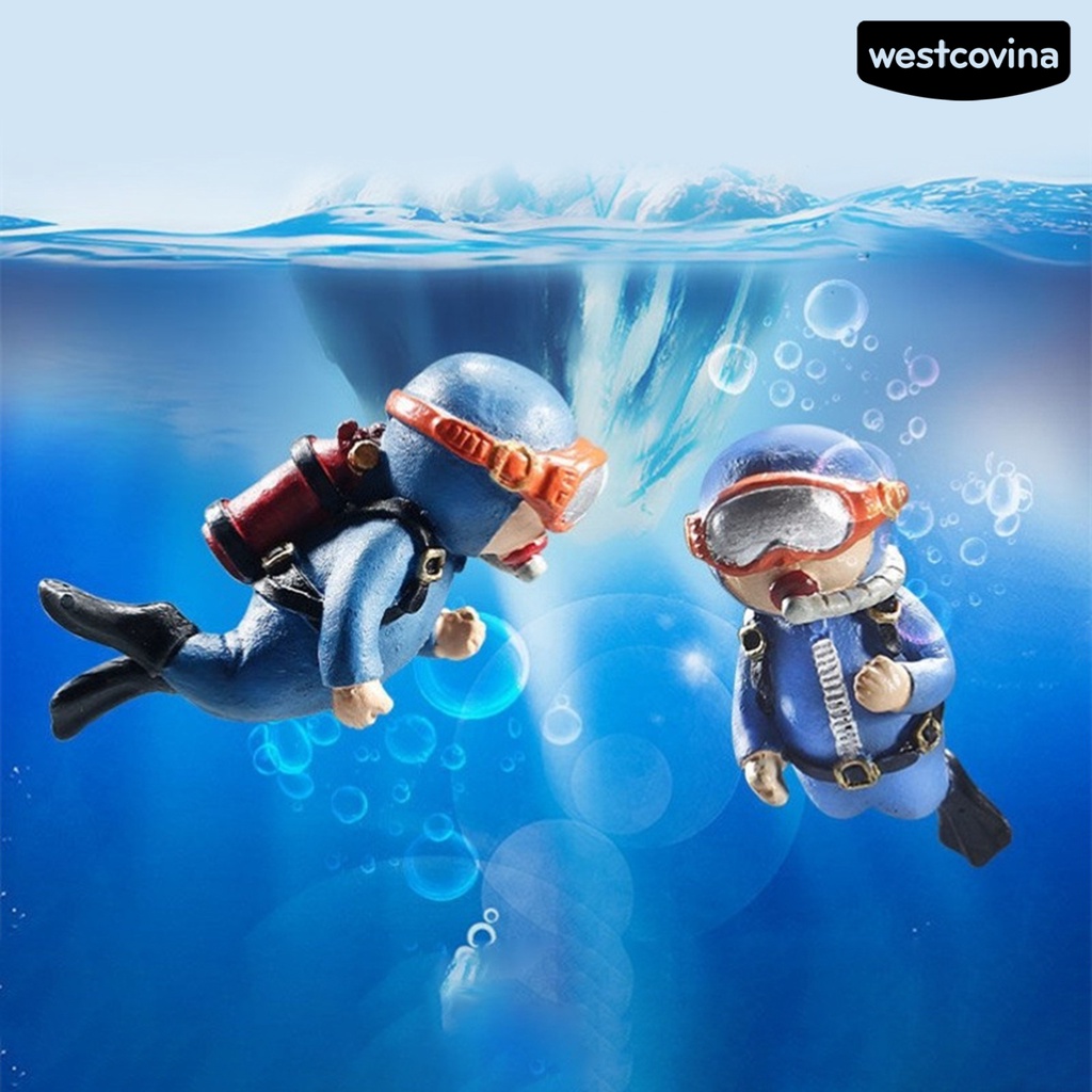 [Mới]♞Bể cá Thợ lặn Không ô nhiễm Trang trí nhẹ nổi Frogman Bể cá Đồ trang trí Đồ dùng gia đình