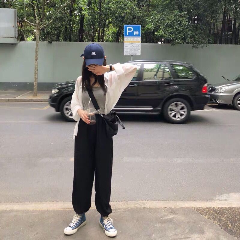 Túi đeo chéo vuông có dây thắt màu đen cá tính sành điệu 19855