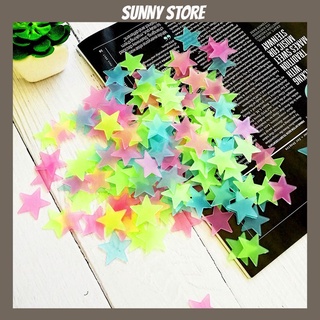 SET 100 SAO phát sáng, sao dạ quang dùng để trang trí có kèm miếng dán SUNNYSTORE