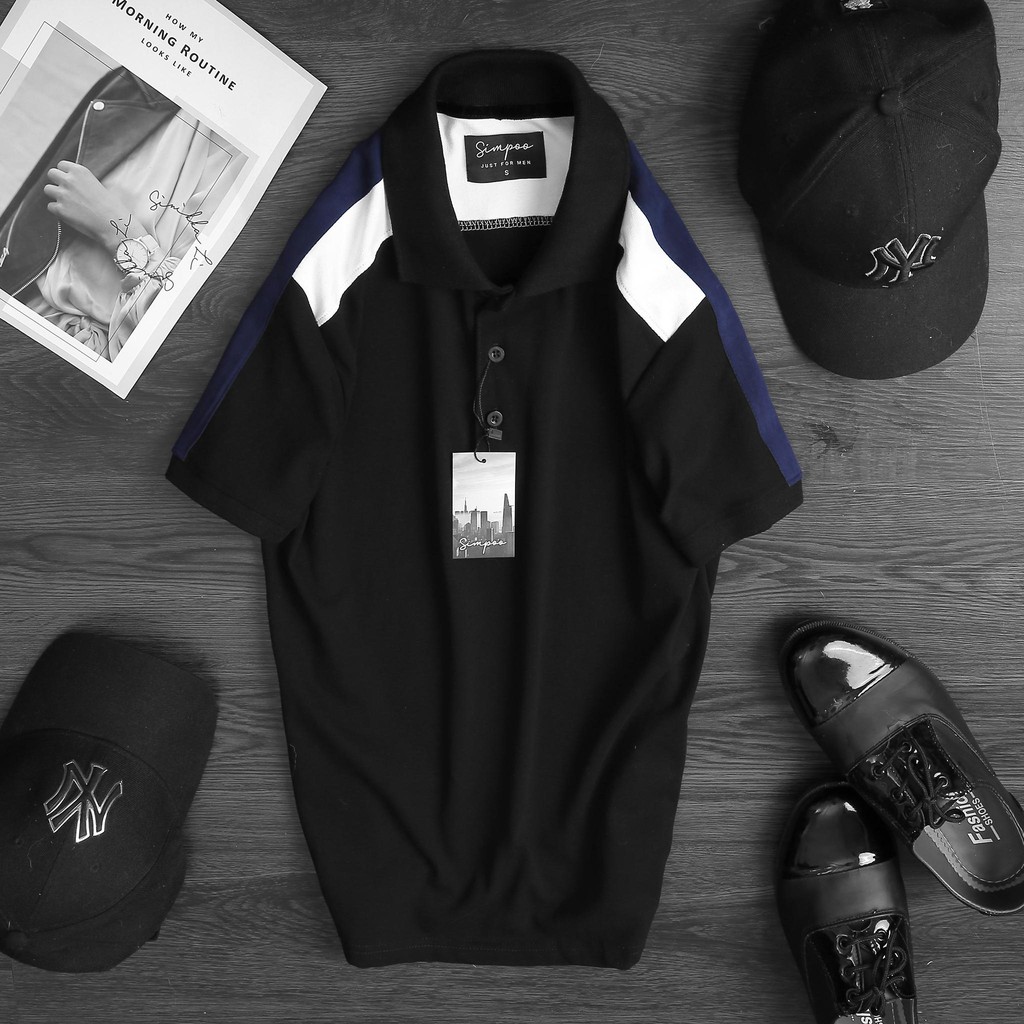 Áo thun Nam cổ bẻ tay ngắn - B042 | BigBuy360 - bigbuy360.vn