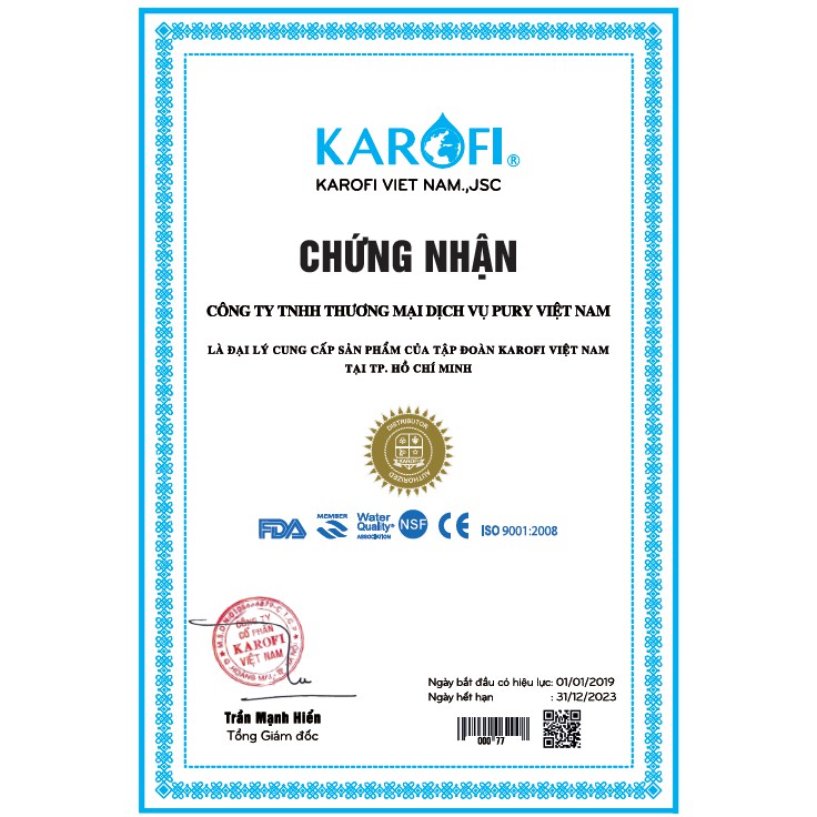 Lõi Lọc Karofi 6/7/8 (Lõi Khoáng Đá) - Hàng Chính Hãng