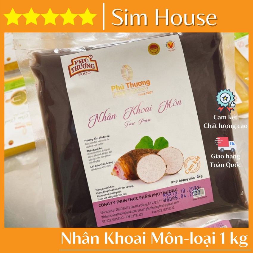 Nhân làm bánh khoai môn 💥 HÀNG LOẠI 1 💥 nhân sên Phú thương chuyên dụng làm bánh trung thu - 1kg