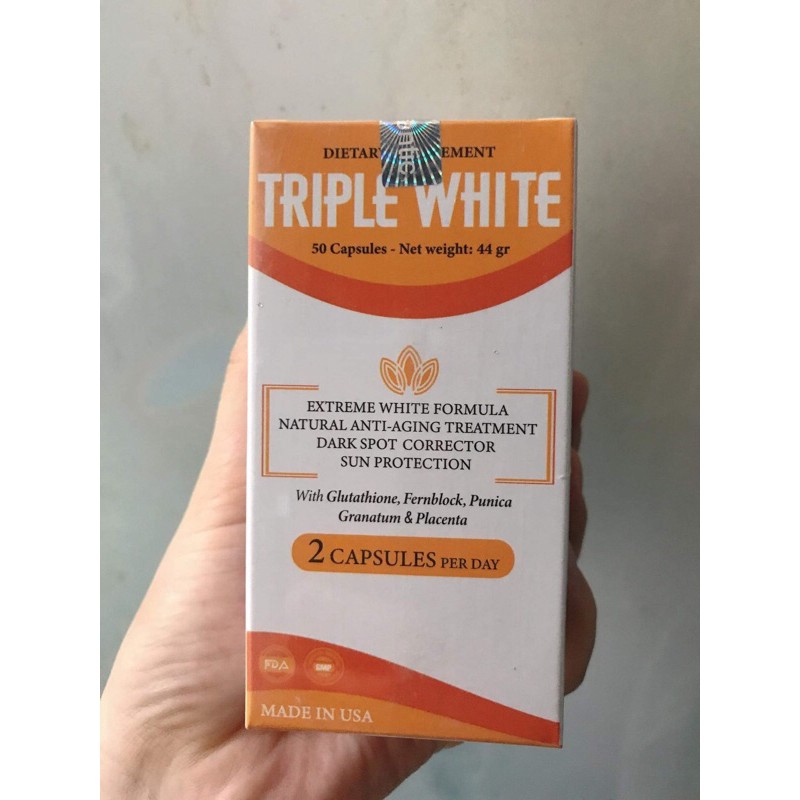 Viên Uống TRIPLE WHITE | Trắng Da, Chống Nắng | HÀNG CHÍNH HÃNG