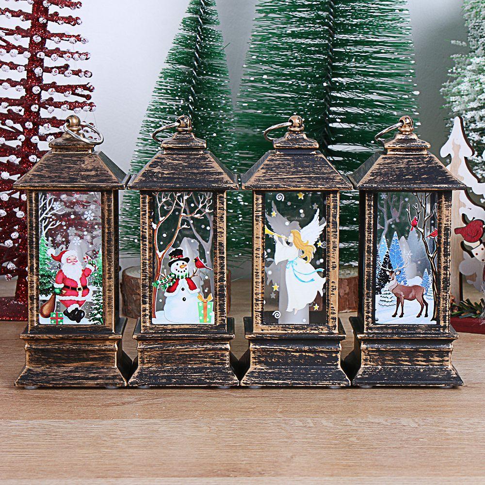 GOGOUP Đèn Lồng LED Hình Người Tuyết, Ông Già Nô En, Tuần Lộc, Ông Già