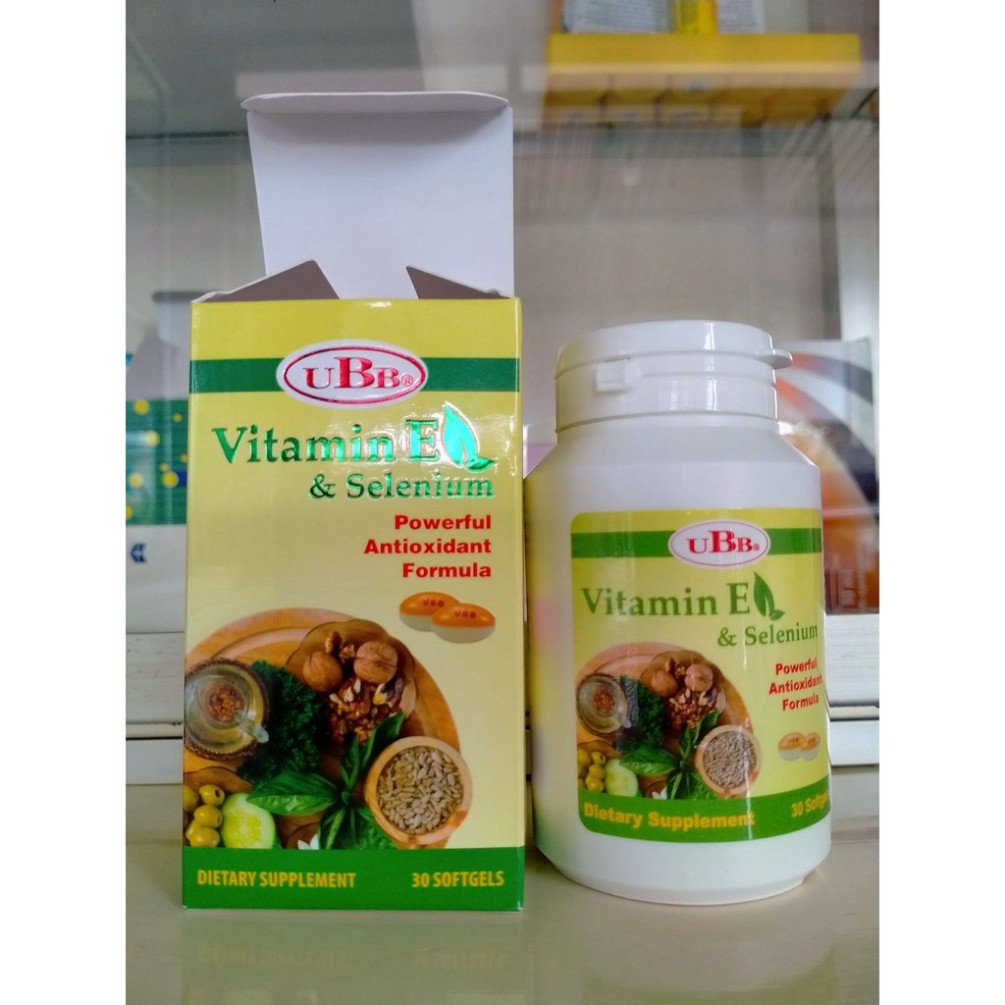 UBB® Vitamin E & Selenium – Hỗ trợ chống oxy hóa (Lọ 30 viên)