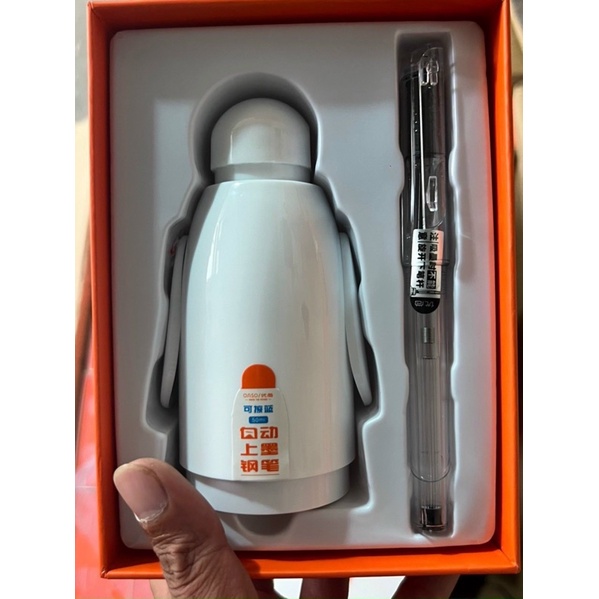 Bình Mực+Bút Máy Bơm Mực Tự Động Sạch Sẽ,Tiện Lợi Cho Bé,Đồ Dùng Học Tập Hữu Ích Cho Học Sinh Luyện Chữ Đậu Đậu GDTM