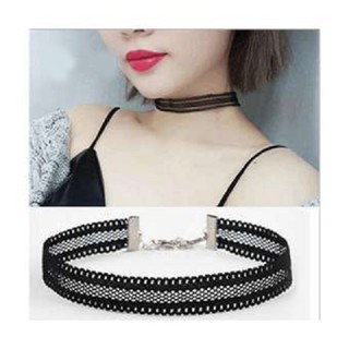 Vòng cổ choker ren tatoo 3 tầng choker basic giá tốt nhất thị trường CKV49