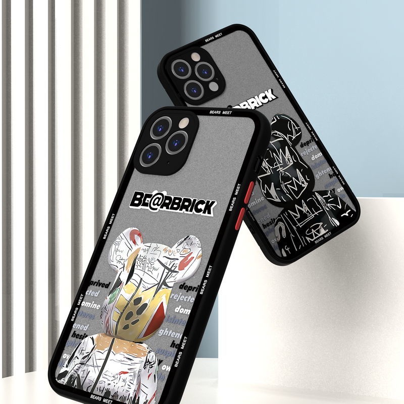 HÀNG SẴN  ốp iphone in chìm Gấu bebreack iphone 7/8 7plus 8plus x xs xr 11 11pro 11promax 12 12pro 12promax