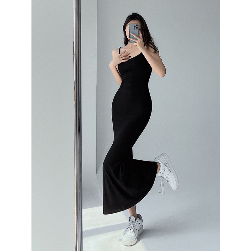 Cocory vn Đầm Maxi Sát Nách Thiết Kế Đuôi Cá 3 Màu Sắc